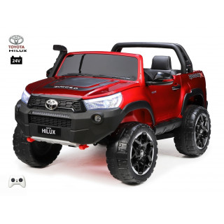 Elektrický džíp Toyota Hilux Rugged-X s 2.4G, 24V, dvojmiestna, vínová metalíza