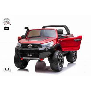 Elektrický džíp Toyota Hilux Rugged-X s 2.4G, 24V, dvojmiestna, vínová metalíza